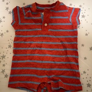 Primary Henley romper, size 3-6 months